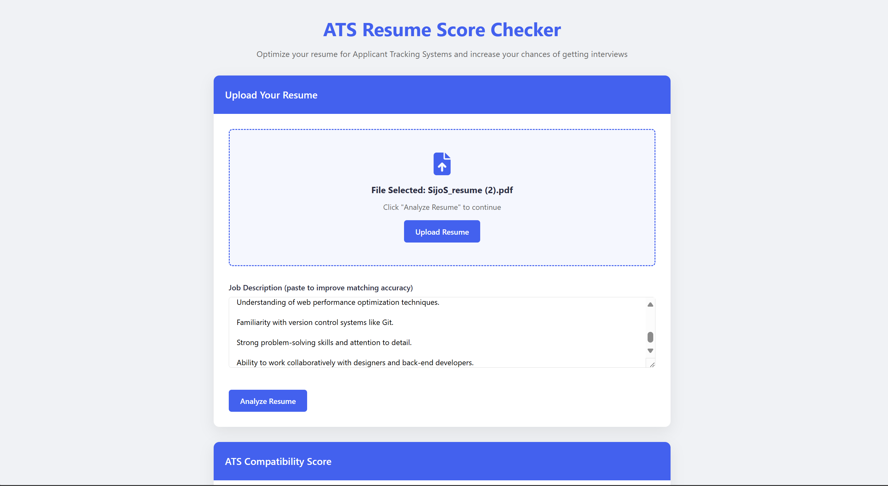 ATS Resume Score Checker Thumbnail